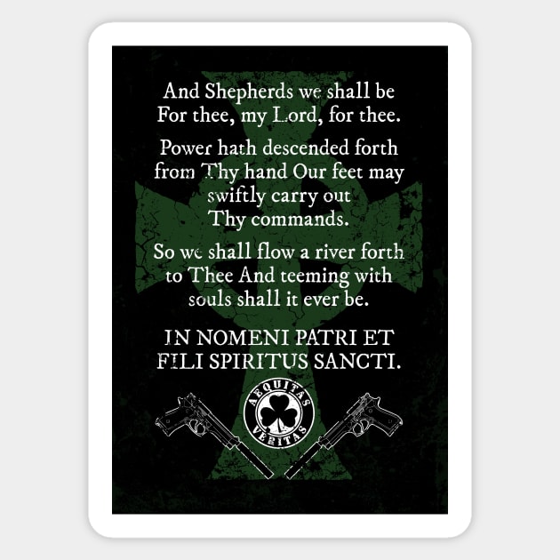 Boondock Saints prayer Sticker by Krobilad